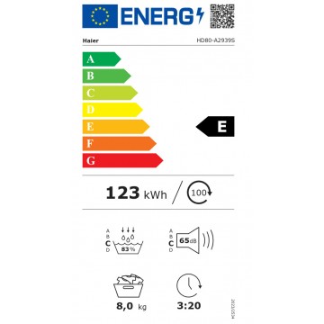 Haier HD80-A2939S Στεγνωτήριο 8kg με Αντλία Θερμότητας Haier HD80-A2939S Στεγνωτήριο 8kg με Αντλία Θερμότητας